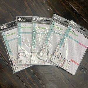 Happy Planner Mini Daily Page Inserts Bundle, 5 packs of 40 sheets each